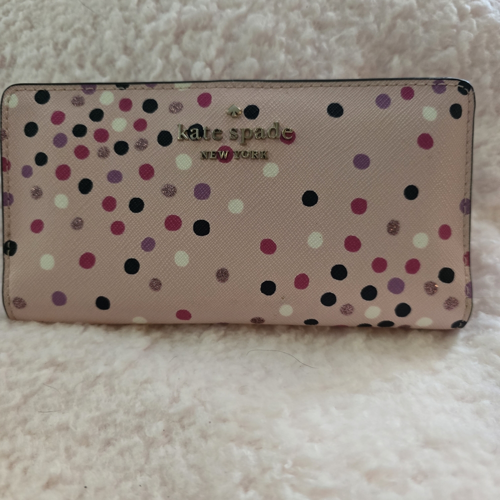 Kate Spade Pink Polka Dot Wallet